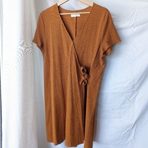 Madewell Texture & Thread Short-Sleeve Side-Tie Dress great condition size XL